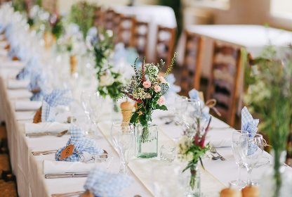 services image: styled reception tables